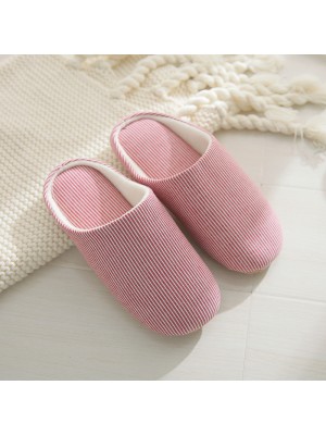 Women Striped Comfy Home Shoes Slippers
